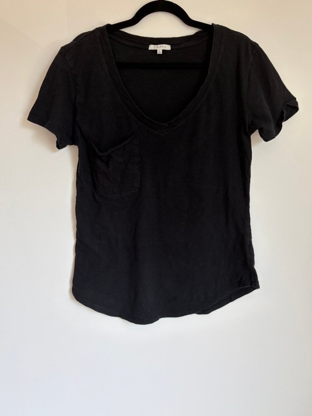 Z Supply The Womens Pocket Tee S Black